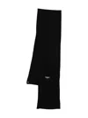 Patrizia Pepe Wool Blend Scarf In Black