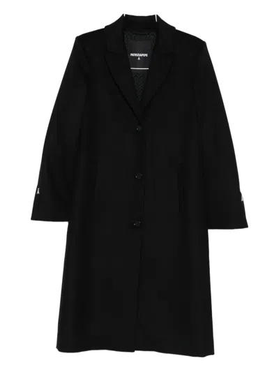 Patrizia Pepe Wool-blend Single-breasted Coat In Black