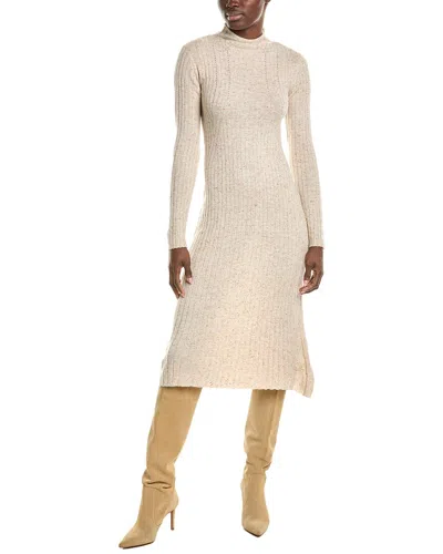 Patrizia Pepe Wool-blend Sweaterdress In Beige