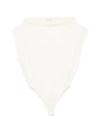Patrizia Pepe Wool Bodysuit In Neutral