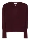 Patrizia Pepe Wool Sweater In Burgundy