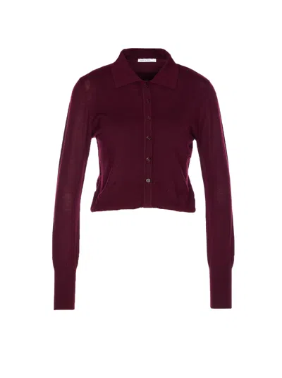 PATRIZIA PEPE WOOL SWEATER WITH BUTTONS AND INTERNAL TOP