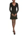 Patrizia Pepe Wool-blend Sweaterdress In Black