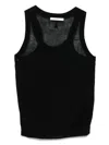 Patrizia Pepe Fine-knit Wool Knitted Top In Black