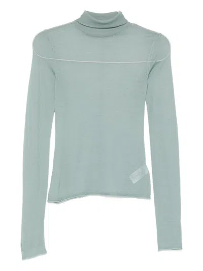 Patrizia Pepe Wool Turtleneck Sweater In Gray