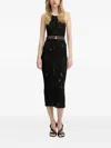 Patrizia Pepe Woven Insect-detail Belt In Brown