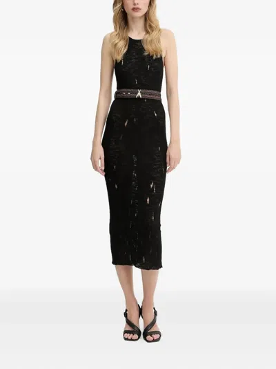 Patrizia Pepe Woven Insect-detail Belt In Brown