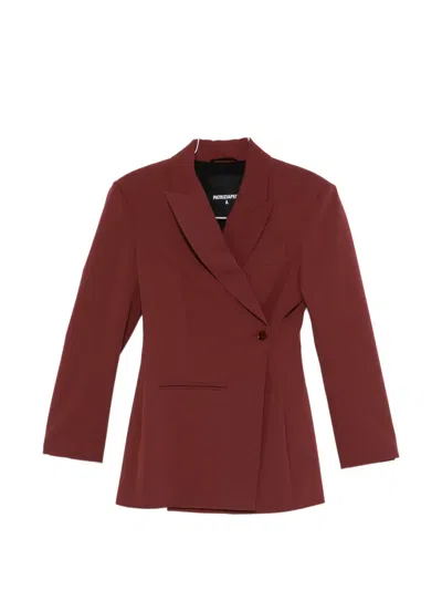 Patrizia Pepe Wrap Blazer In Burgundy