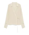 Patrizia Pepe Wrap Blouse In Nude