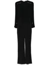 Patrizia Pepe Wrap-design Jumpsuit In Schwarz