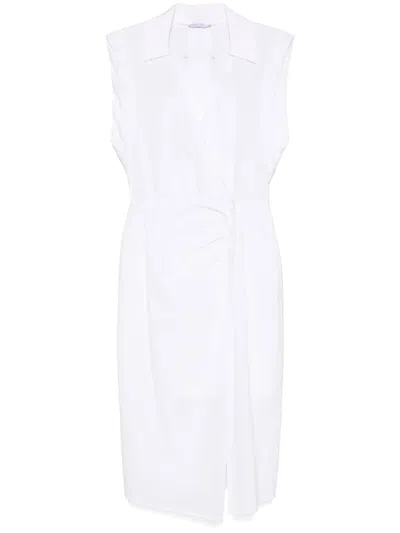 Patrizia Pepe Wrap Dress In White