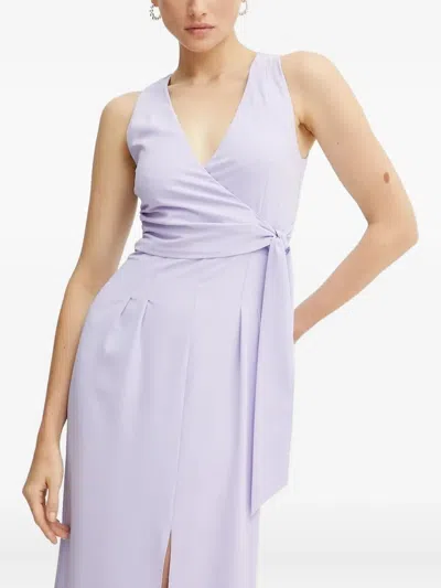 Patrizia Pepe Wrap-front Midi Dress In Blue