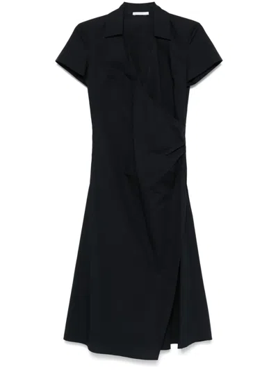 Patrizia Pepe Wrap Midi Dress In Blue