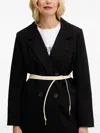Patrizia Pepe Wrap-around Belt In Neutral