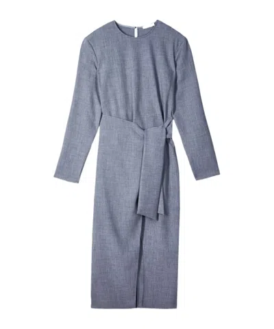 Patrizia Pepe Wrap-style Midi Dress In Blue