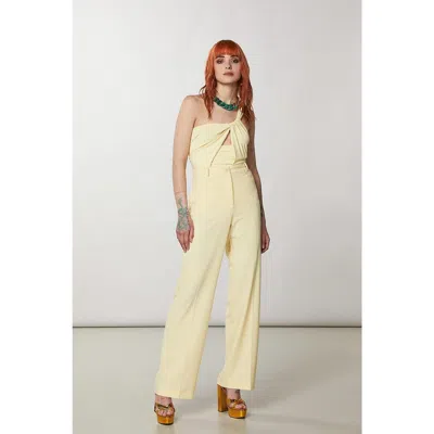 Patrizia Pepe Yellow Acetate Tank Tops In Multi