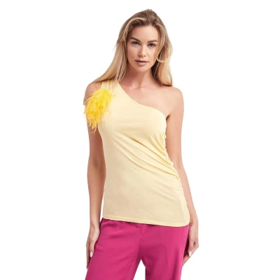 Patrizia Pepe Yellow Cotton Tops & T-shirt