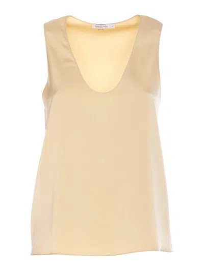 Patrizia Pepe Yellow Top In Beige