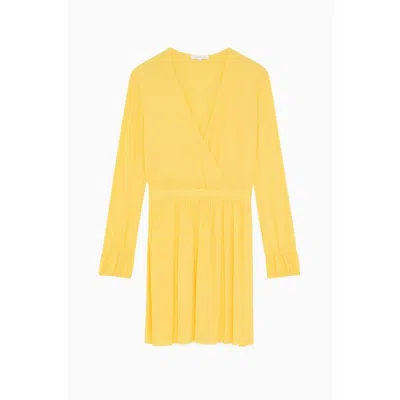 Patrizia Pepe Yellow Viscose Casual Dress