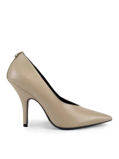 Patrizia Pepe Leather Decollete Shoe In Neutral