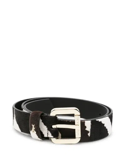 Patrizia Pepe Zebra-print Belt In Multi