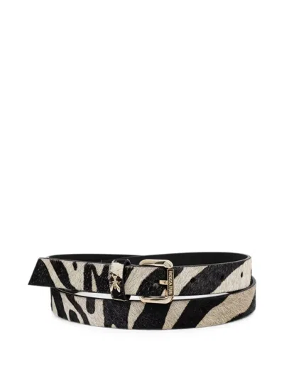 Patrizia Pepe Zebra-print Fly Belt In Multi