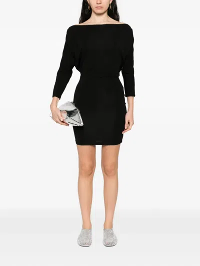 Patrizia Pepe Zip-detail Dress In Black