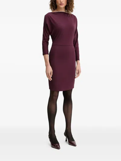 Patrizia Pepe Zip-detail Midi Dress In Red