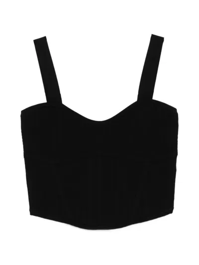 Patrizia Pepe Zip-fastening Top In Black