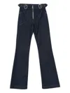 Patrizia Pepe Zip-fly Buckle-detail Jeans In Blue