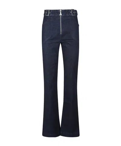 PATRIZIA PEPE ZIP-FLY BUCKLE-FASTENING JEANS