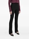 Patrizia Pepe Zip-fly Flared Trousers In Black