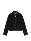 Patrizia Pepe Twill Sporty Jacket In Black