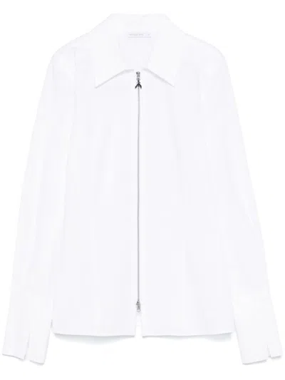 Patrizia Pepe Zip Shirt In Weiss