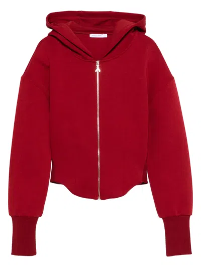 Patrizia Pepe Zip-up Hoodie In Red