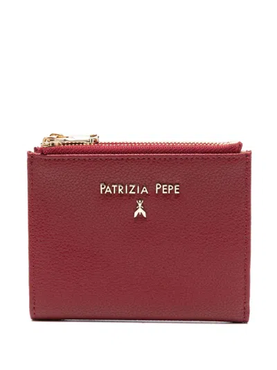 Patrizia Pepe Zip-up Leather Wallet In Red
