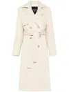 Patrizia Pepe Zip-up Trench Coat In Neutrals