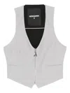 Patrizia Pepe Zip-up Waistcoat In Gray