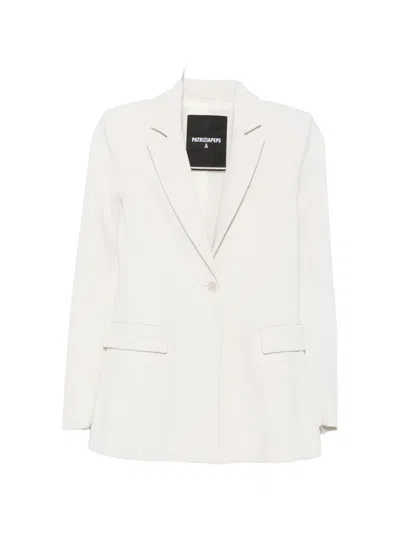Patrizia Pepe Zip-cuff Single-breasted Blazer In White