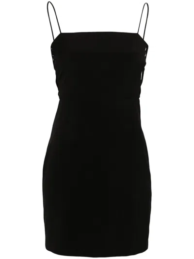 Patrizia Pepe Zipped Mini Dress In Schwarz