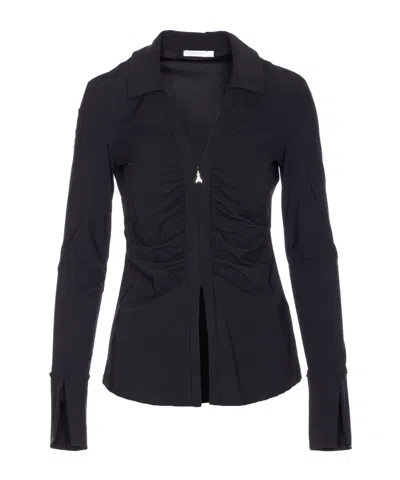 Patrizia Pepe Zipped Shirt In Black