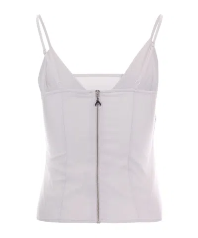 Patrizia Pepe Zipper Tank Top In White