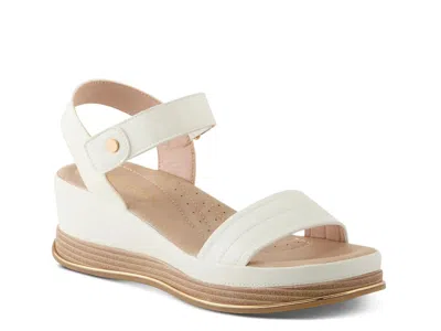 Patrizia Sahil Wedge Sandal In White