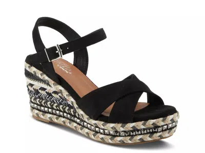Patrizia Sloane Wedge Sandal In Black