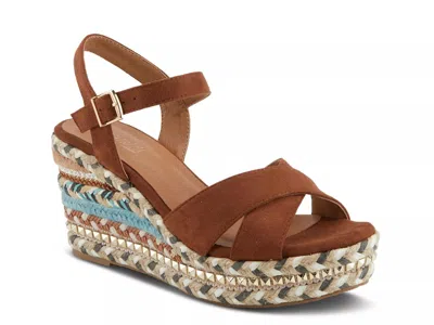 Patrizia Sloane Wedge Sandal In Brown