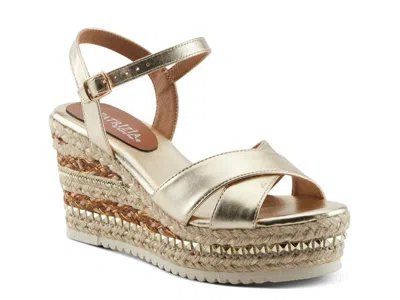 Patrizia Sloane Wedge Sandal In Gold