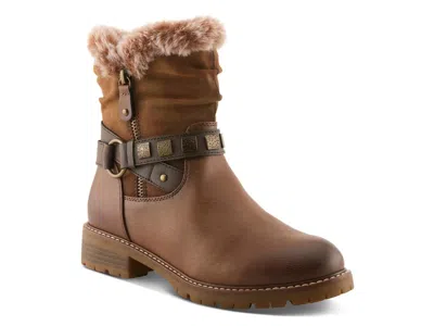 Patrizia Valea Moto Bootie In Brown