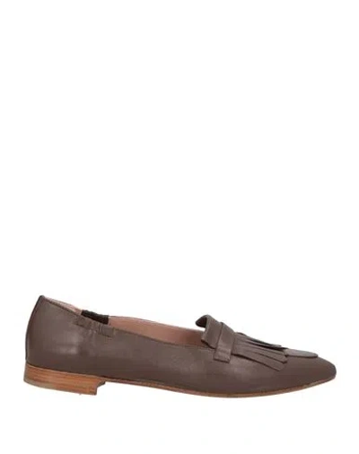Patrizio Dolci Woman Loafers Chocolate Brown Size 7 Leather