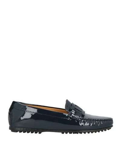 Patrizio Dolci Woman Loafers Midnight Blue Size 12 Leather