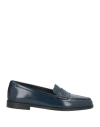Patrizio Dolci Woman Loafers Navy Size 8 Leather In Blue